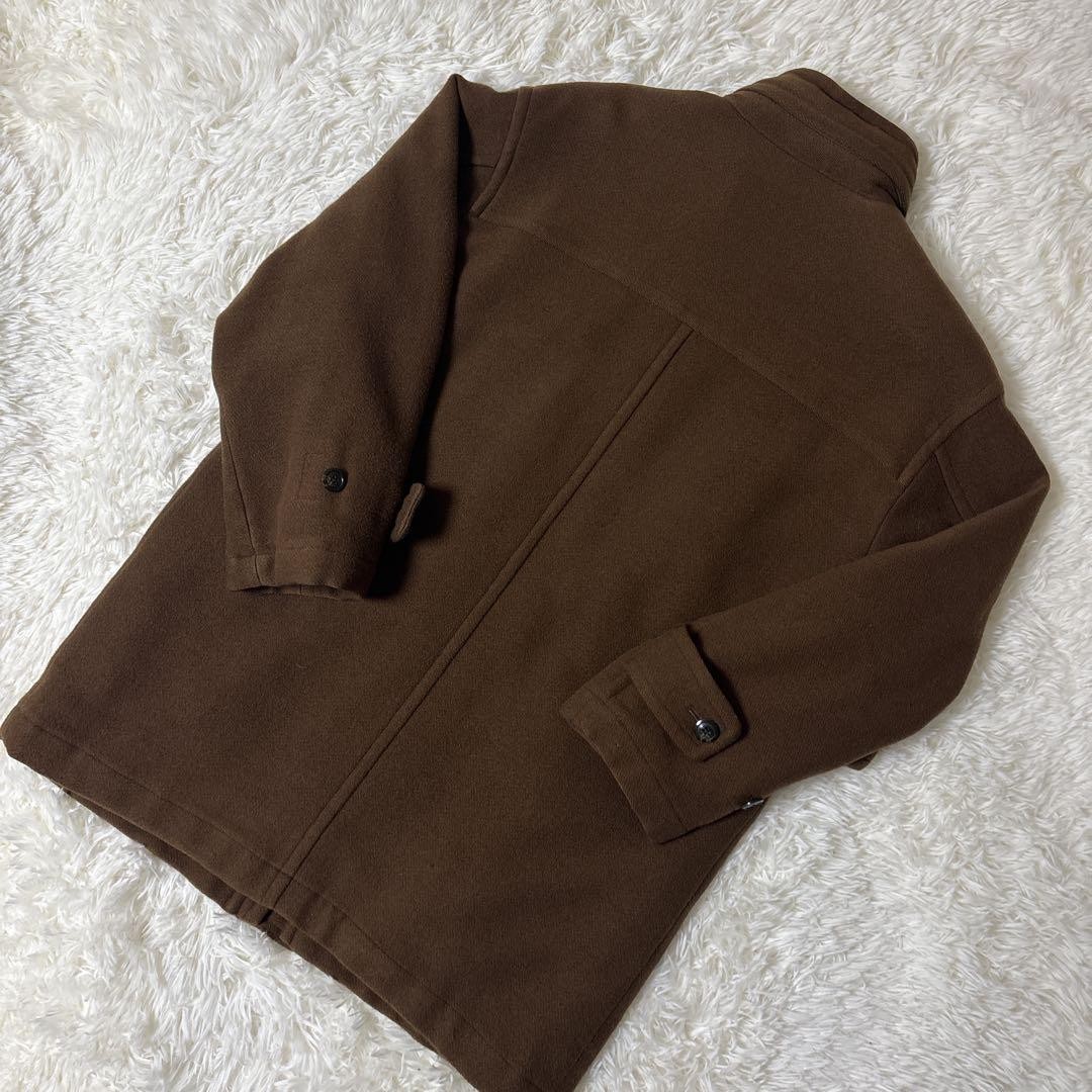 Burberry wool coat with stowable hood quilted brown size 52 rare Men's thumbnail 21