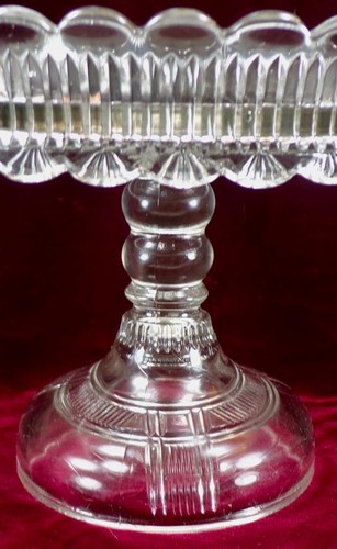 Quaker Lady Cake Stand Dalzell & Gilmore #23D Clear Glass EAPG 1887 Antique - Picture 4 of 10