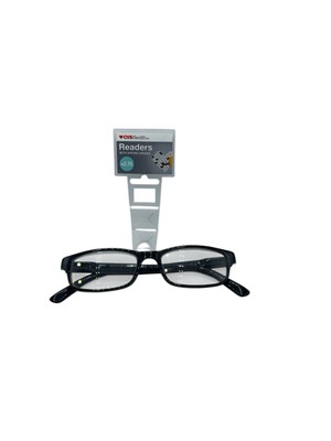 CVS Reading Glasses With Spring Hinges +2.75 Black Frames