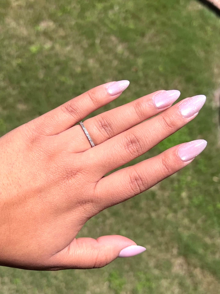 Anillo Apilable Diamante Hidalgo Oro Blanco 18K .25ct VS2 G Diseñador Firmado Talla 6 Foto 3 de 3