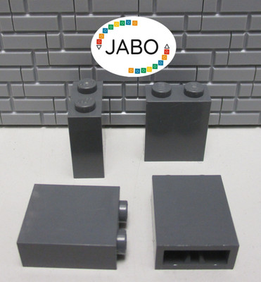 ( D10 / 15 ) LEGO 4 x 3245 Stein 1x2x2 neu dunkelgrau