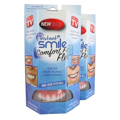 Comfortable Bright White Veneers - Flex 2pk for Instant Smile Confidence!