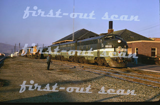 F Original Slide Northern Pacific NP 6512C NCL Passenger Scene Butte MT 1968