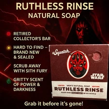 Dr. Squatch Star Wars Soap - Ruthless Rinse Darth Maul - Limited Edition 5oz