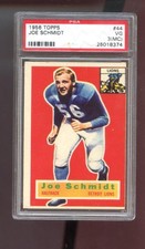 1956 Topps #44 Joe Schmidt ROOKIE RC PSA 3 (MC) Graded Football Card NFL Lions. rookie card picture