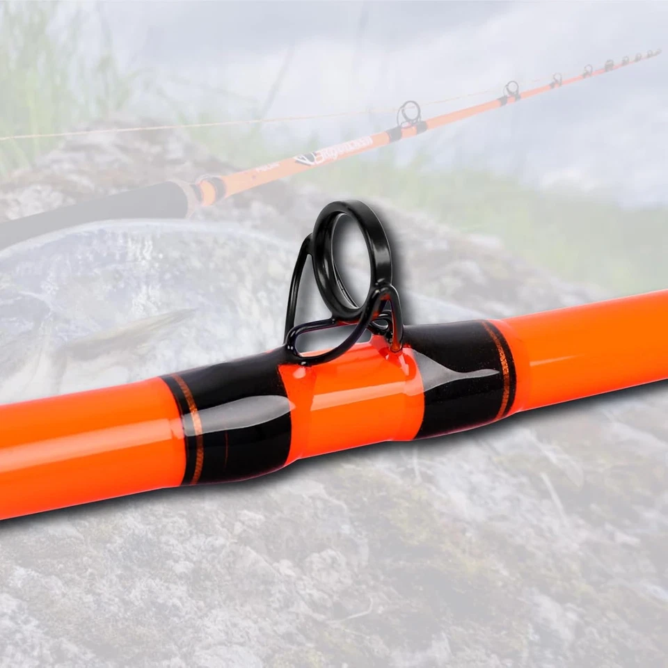 Удилища для ловли сома, удочка для ловли сома 2 штуки, отливка/вращение для ловли сома средней тяжести - Изображение 2 из 4