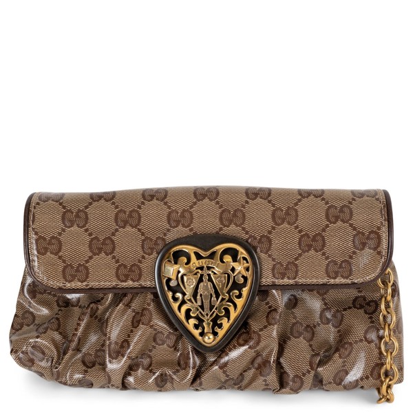 72982 authentische Gucci beige GG Crystal 2008 Hysteria Pochette Tasche