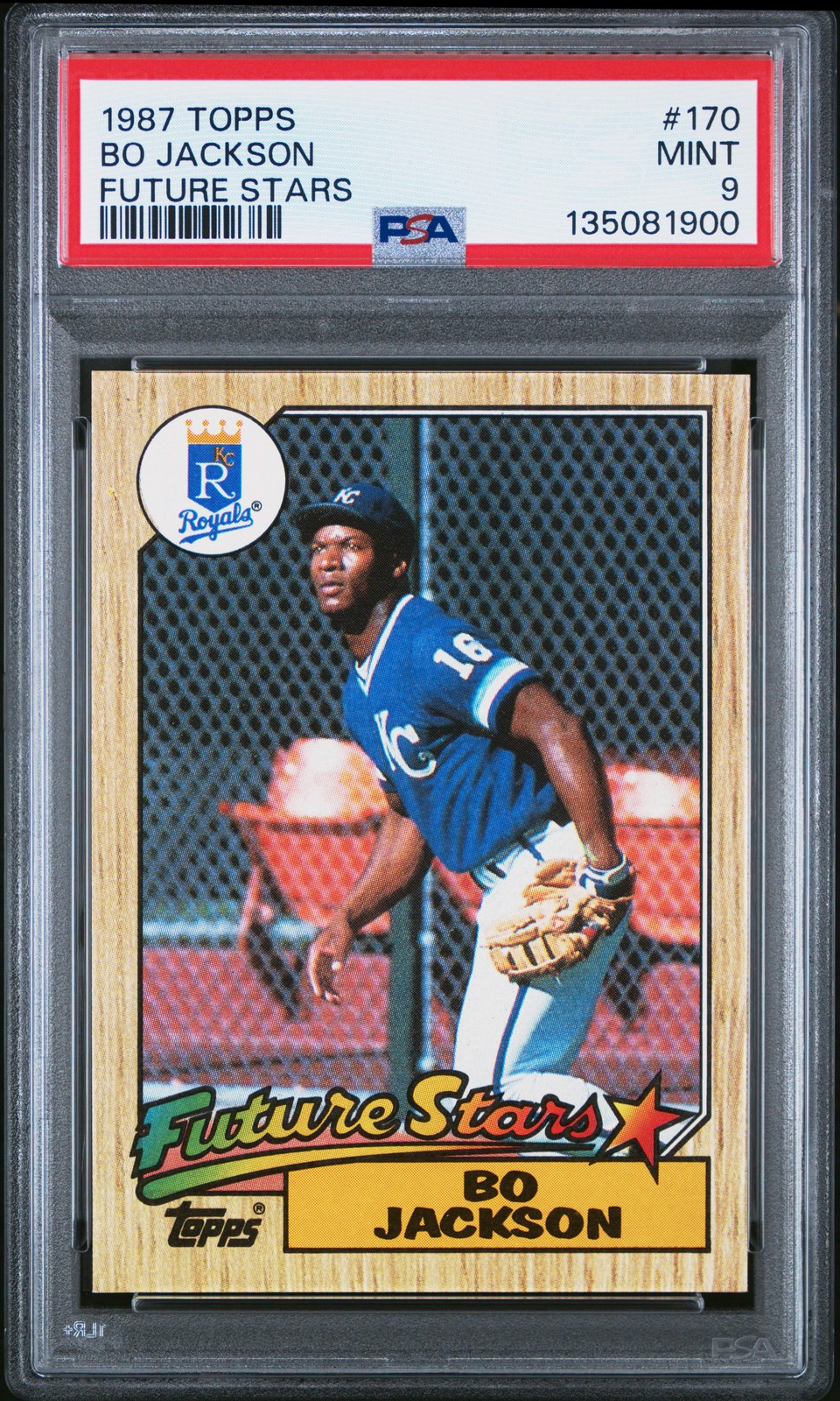 1987 TOPPS FUTURE STARS #170 BO JACKSON ROOKIE RC PSA 9