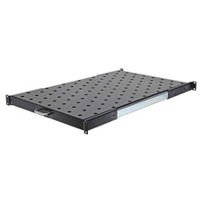 1U 19-inch Sliding Rack Server Shelf Vented Sliding 4 Post Rack Mount 29" She...