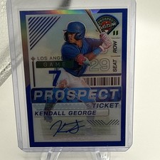 2024 Panini Prospect Edition Kendall George Blue Prizm Auto 52/149 LA Dodgers