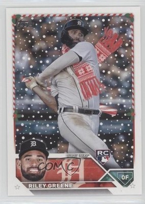 2023 Topps Holiday Variation SP Variation Riley Greene #H70 e9p
