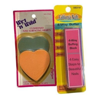 80 s 90 s Retro Neon Colorful Wet  n  Wild & California Nails File & Buffers