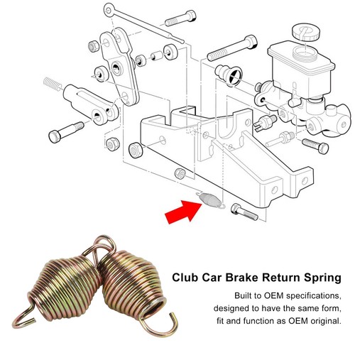 Pair Brake Pedal Return Springs 1013531 For DS Gas Electric 1999‑Up - Picture 8 of 22