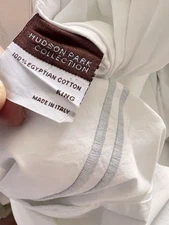 Hudson Park King Duvet + Flat Sheet Italy 100% Egyptian Cotton Italian Percale