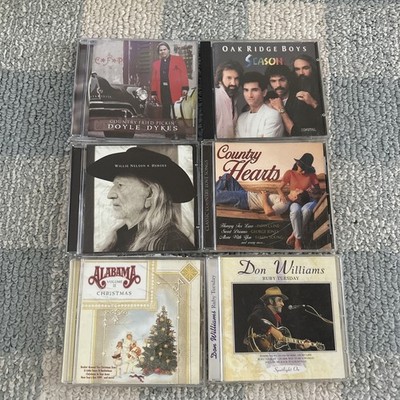 6 CD Lot Country Alabama-Willie Nelson-Oak Ridge Boys- Don Williams +