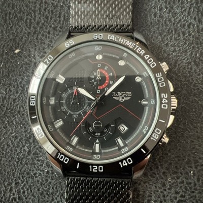 LIGE Men Watch Mesh Band Steel Wristwatch Business Office Male Quartz Watches