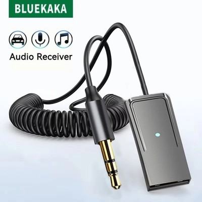 AUX To Bluetooth 5.1 Adapter 3.5mm Bluetooth Receiver Microphone For Car US Lot