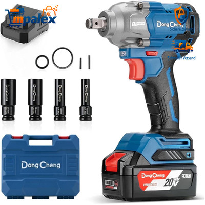 Dong Cheng Akku Schlagschrauber 18V 488Nm 1/2 Zoll Brushless mit Akku Koffer