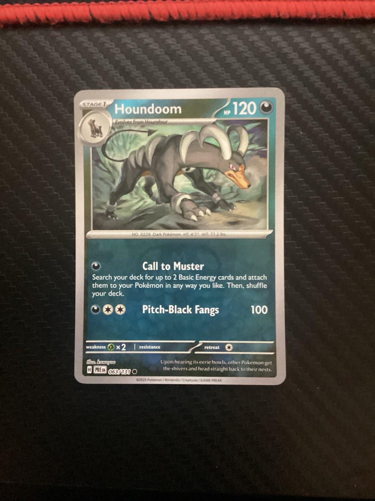 Houndoom (Master Ball Pattern) 063/131 SV: Prismatic Evolutions Pokémon TCG NM