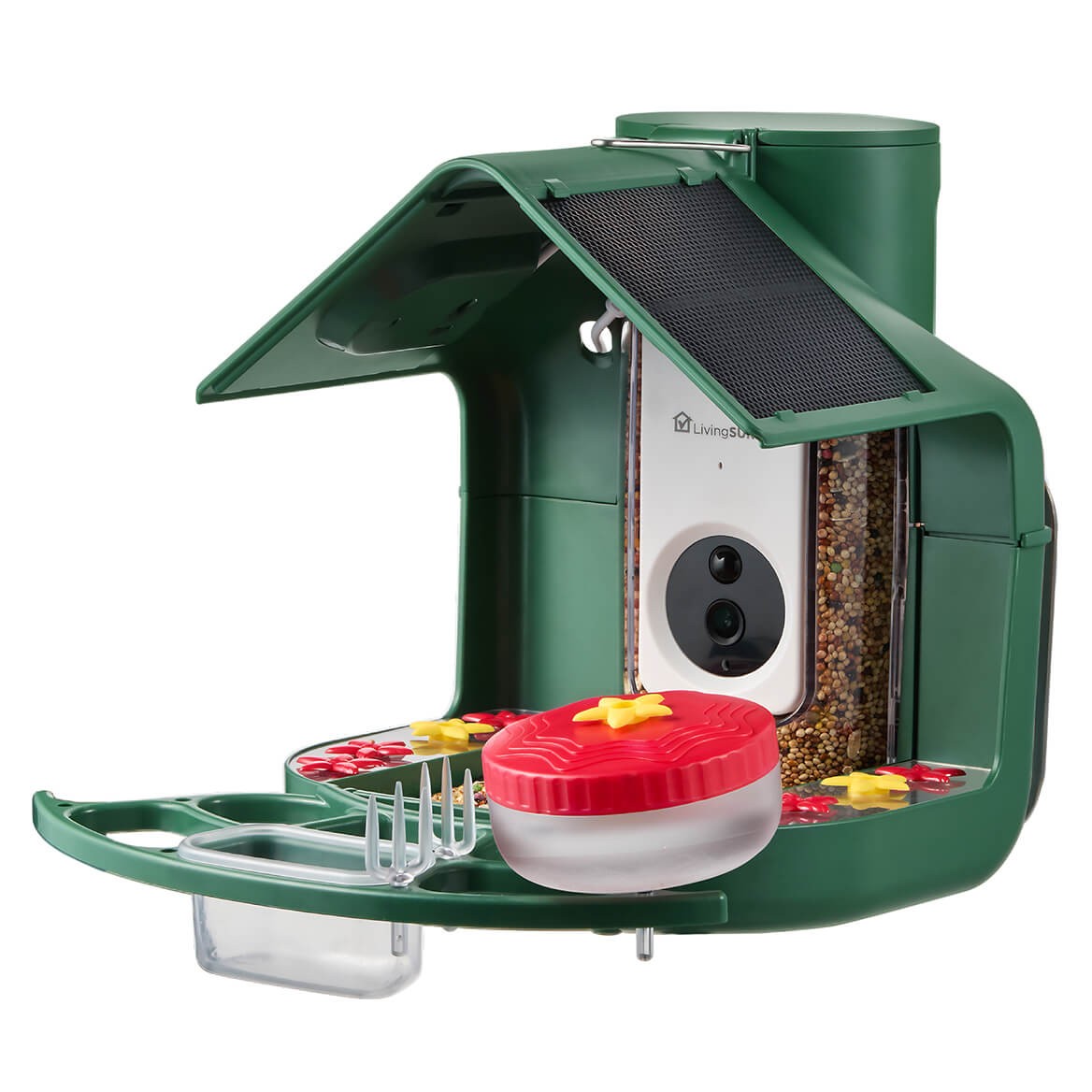 2-in-1 Smart Bird Feeder with Camera Outdoor Solar Powered Smart Birdfeeder Live
