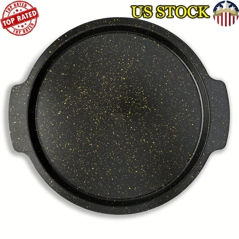 14 Inch Non-Stick Pizza Pan Durable Aluminized Steel Easy Release Oven Safe New