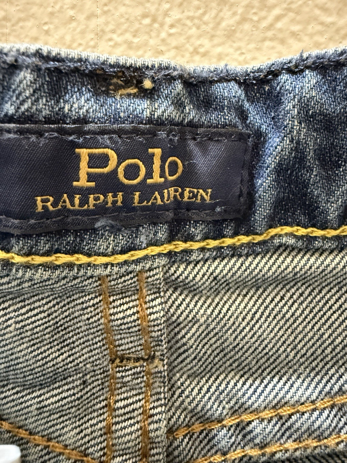 Polo Ralph Lauren 1967 Distressed Blue Denim Jeans Boys Size 12 NWT 100% Cotto