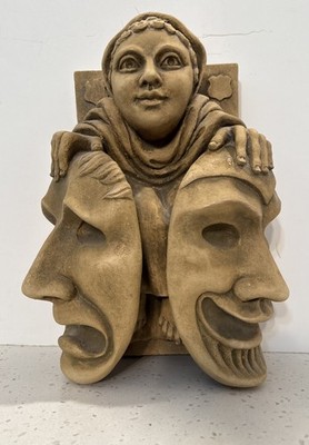 Design Toscano Theater Mask Sculpture Wall Hanging Comedy Tragedy