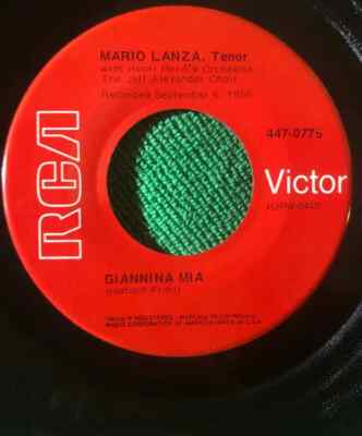 Mario Lanza Drink, Drink, Drink Vinyl Single 7inch RCA