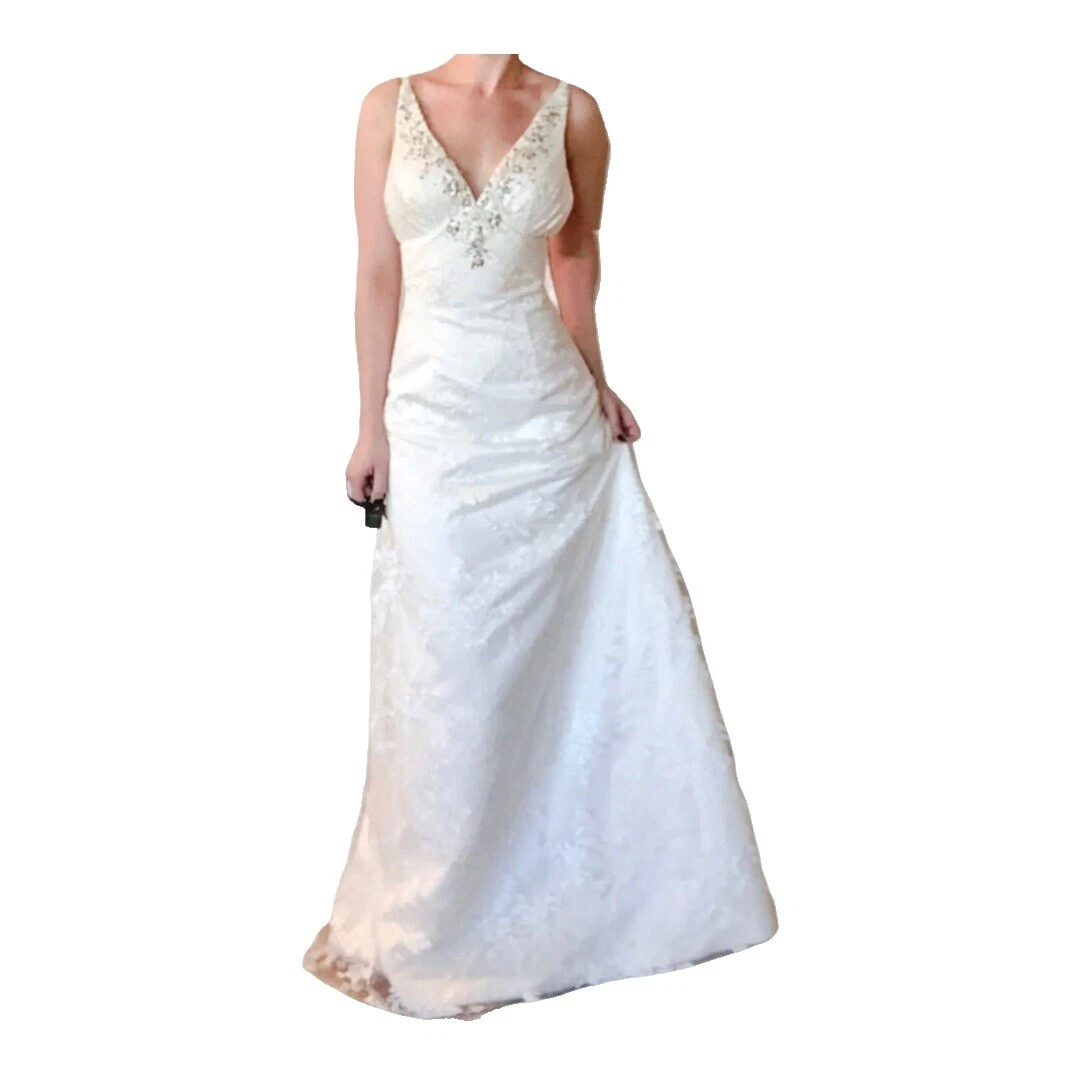 Vestidos de novia Sin mangas sintético