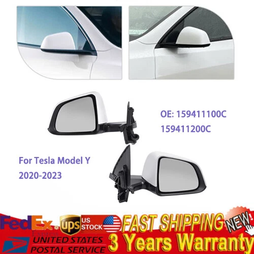 Front Right+Left Side View Mirror Assembly For Tesla Model Y 2020-2023 1 Pair