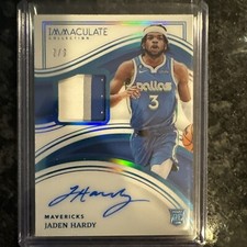 2022-23 NBA Immaculate Jaden Hardy RC “Jersey Number RPA” 2/3 Dallas Mavs