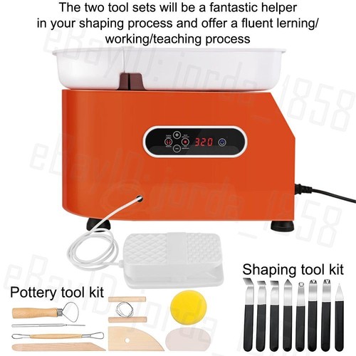 1200W LCD Electric Pottery Wheel Machine Ceramic Work Clay Art Craft Foot Pedal - Picture 8 of 12