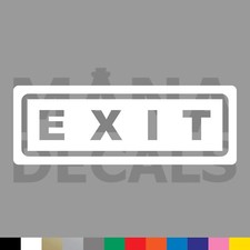 EXIT Vinyl Die Cut Decal Sticker - Door Sign Horizontal
