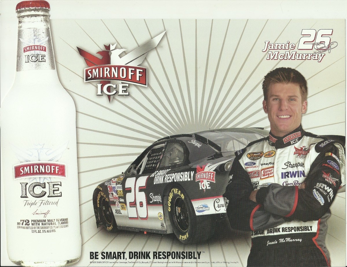 Jamie McMurray NASCAR 2006 Smirnoff Ice Racing 8x11 Hero Card