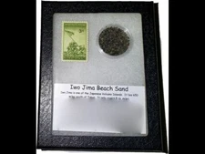 Iwo Jima Beach Sand and Postage Stamp - Commemorative Collection