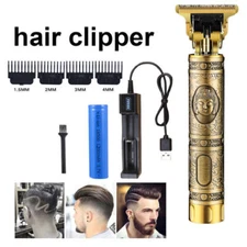 Professional Hair Clippers Electric Cordless Trimmer Cutting Machine Set Barber