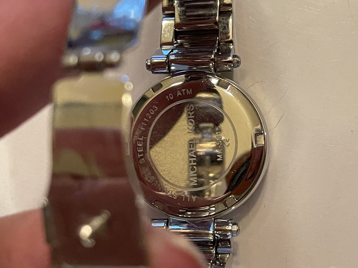Michael Kors MK-5615 PARKER Silver & Pave Crystals Chrono Quartz