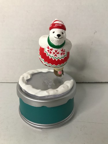 Vtg Coke Musical Collection Ice Skating Polar Bear “Always Coca-Cola” Music Box - Picture 2 of 5