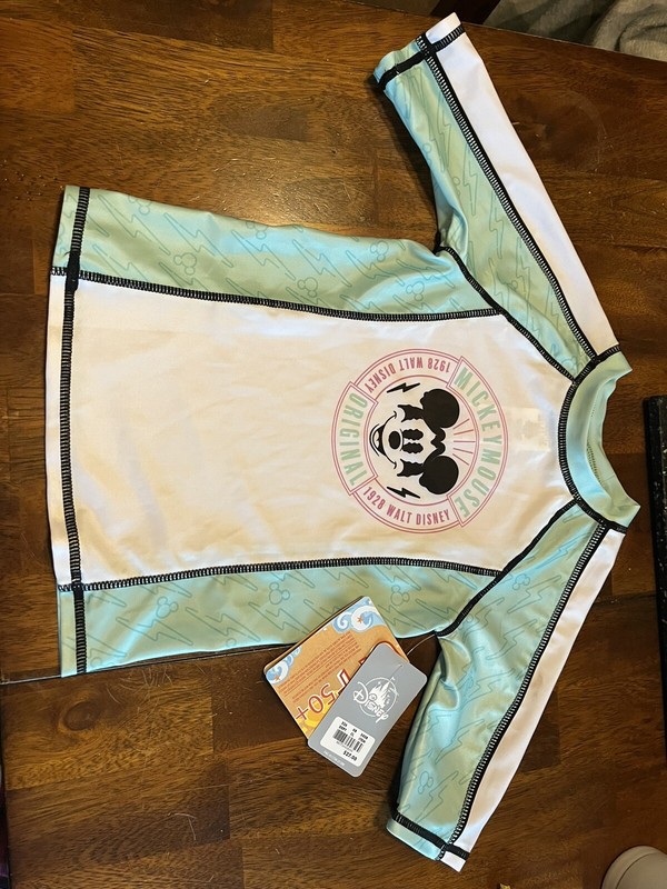 Girls Disney Mickey Mouse Swim Shirt Sz 5/6