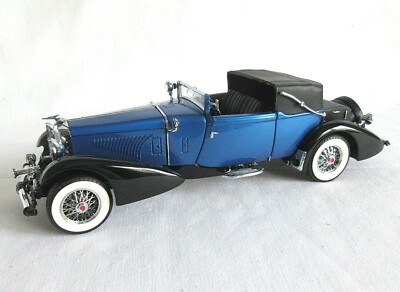 NRFB FRANKLIN MINT 1:24 1933 DUESENBERG J VICTORIA BLUE CLASSY DIE