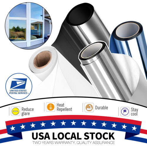 Reflective One Way Mirror Tint Privacy Window Film For Home Office Slide Door