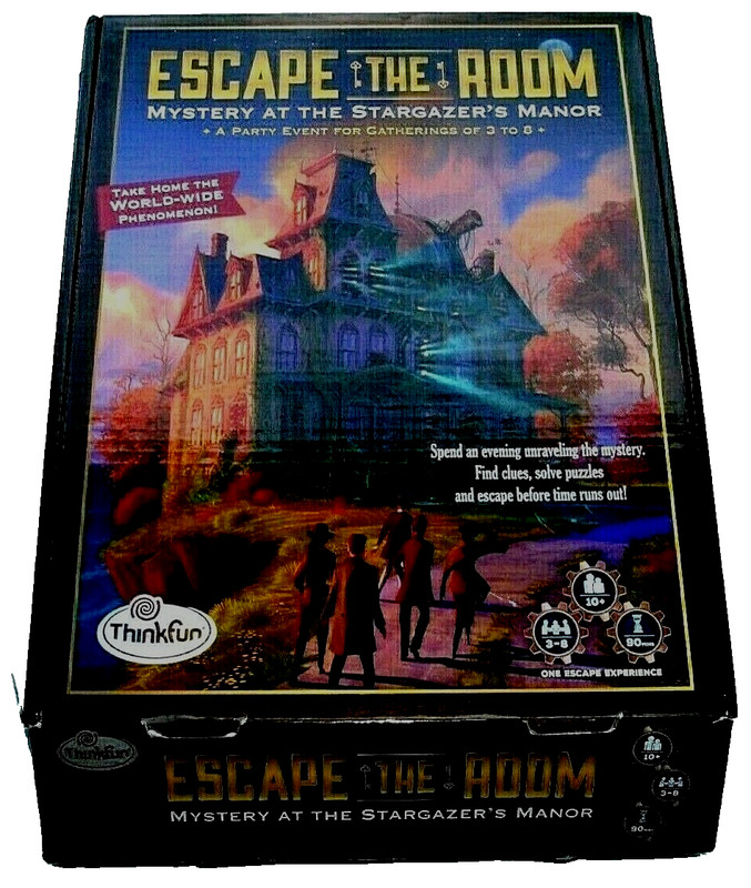 Escape the Room Board Game-Mystery at The Stargazer's Manor-Unused-Unique-Rare.