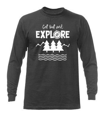 Get Out & Explore Outdoor Wilderness Camping Graphic Long Sleeve