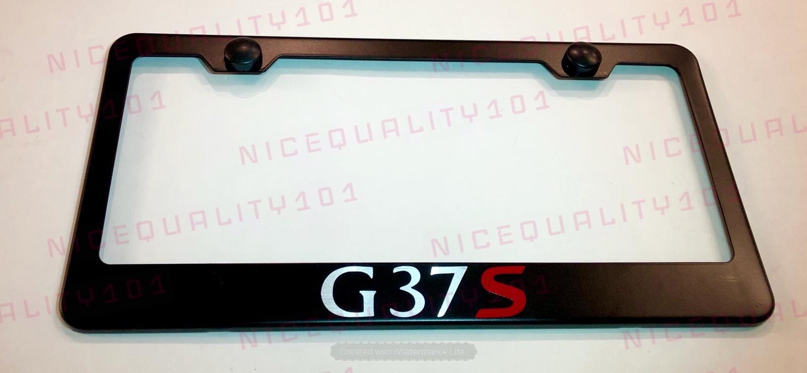 G37S Stainless Steel Black Finished License Plate Frame Holder eBay