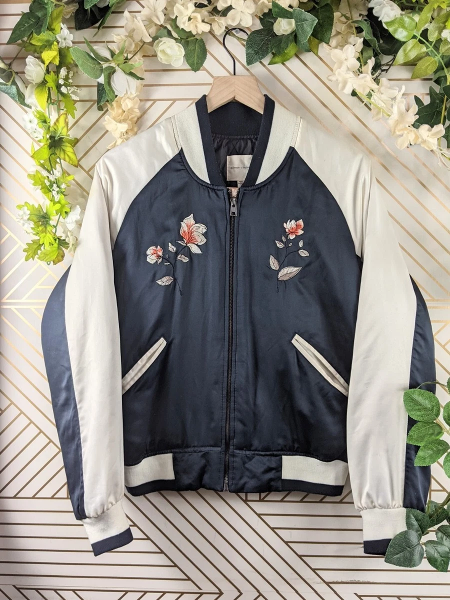 Red Clover Bomber Denim Jacket