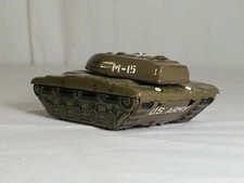 VINTAGE TIN FRICTION US ARMY M-15 TOY TANK MADE IN JAPAN