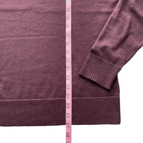 Smartwool Ripple Ridge Half Zip Sweater Mens Large Plum Knit Merino Wool Blend - 第 6/18 張圖片