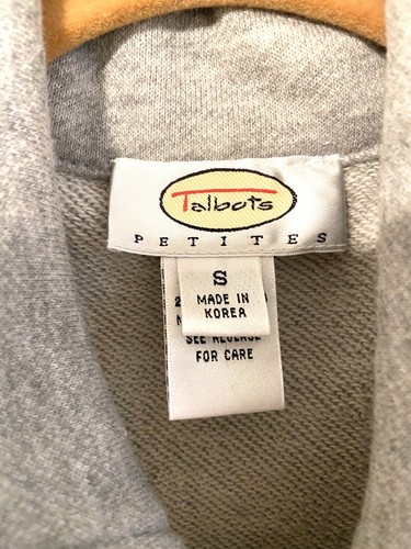 Talbots Double Breasted Military Style Jacket Gray Size Small - Picture 2 of 7