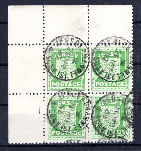 Channel Islands JERSEY 1ER CORNER EDGE-VB Gest. 40EUR (CA3255