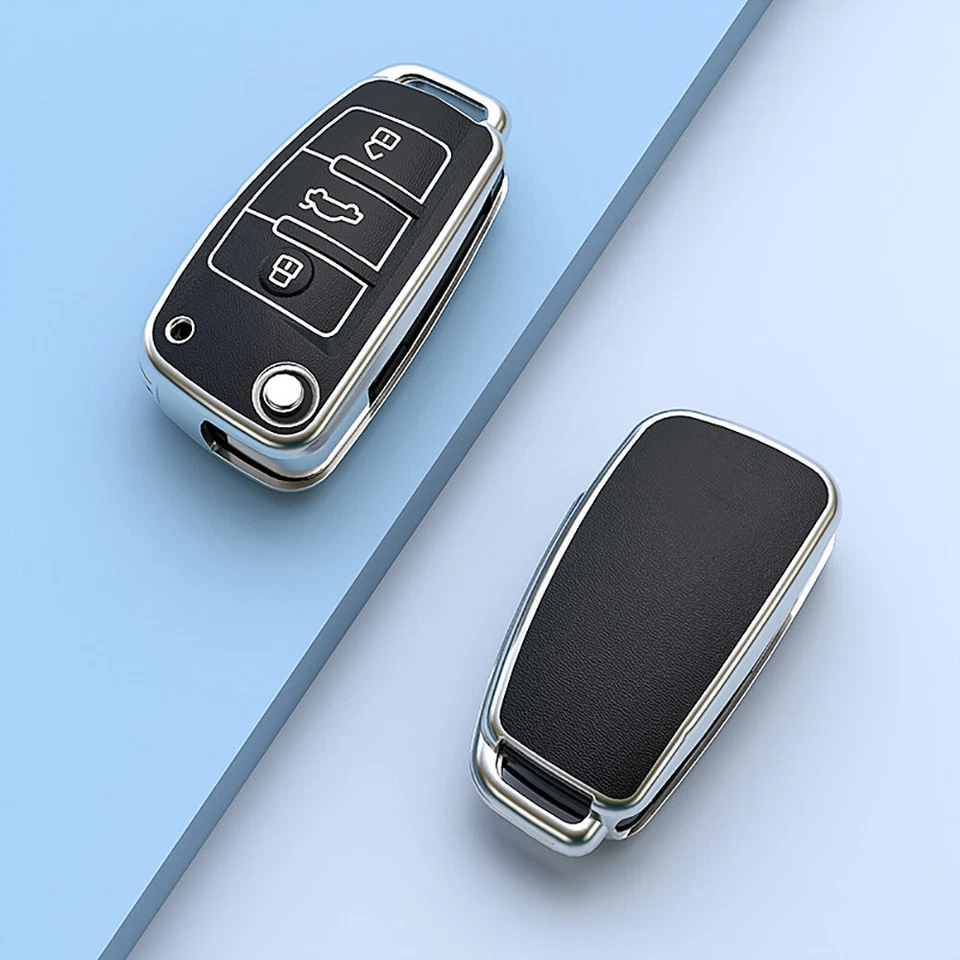 TPU FOB чехол для Audi A3 A4 A6 A8 S8 Quattro дистанционный откидной ключ 3 кнопки США - Изображение 2 из 4